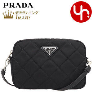 Prada Tessuto Quilted Shoulder Bag Nero Black Triangle line Crossbody